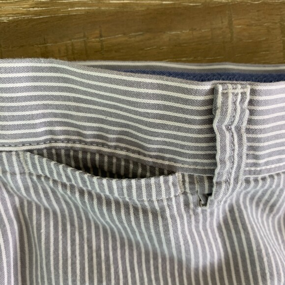 J Crew Club mens gray striped chino shorts size 34 - Picture 7 of 9